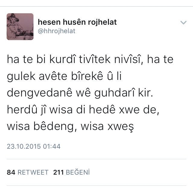 nivîsandina tweetên kurdî_hesen husên rojhelat