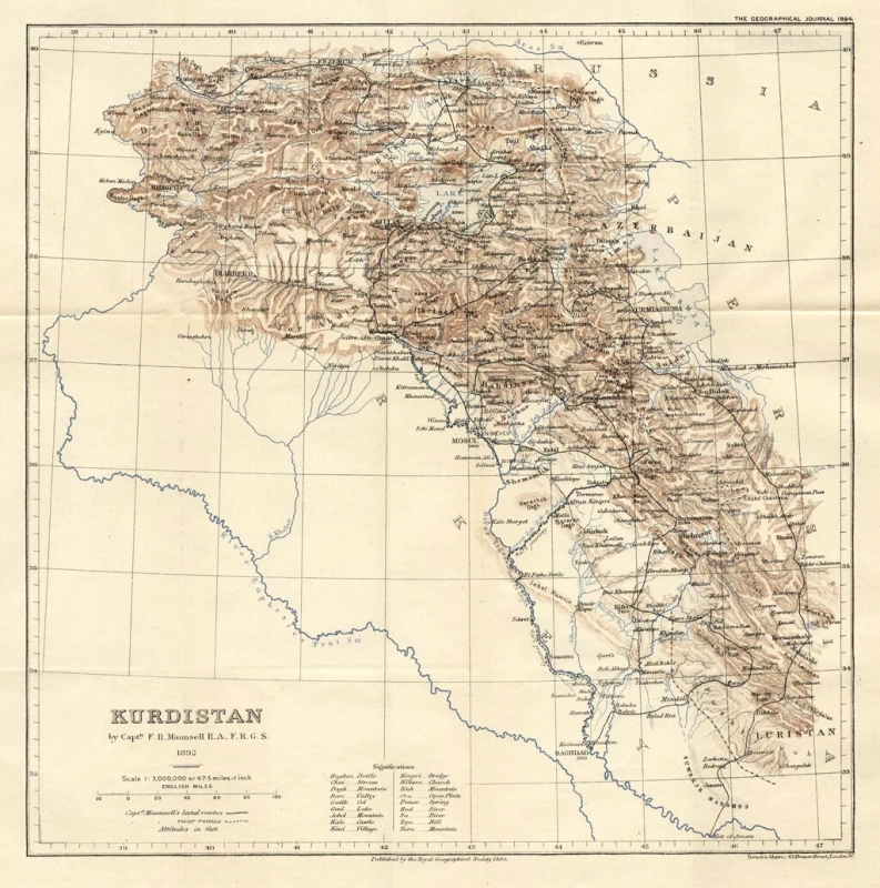 nexşeya kurdistanê ya goegrafîk (1894)